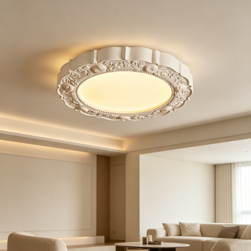 Kitchen Baking Island - Lampu Langit-langit Led Bunga Relief Prancis
