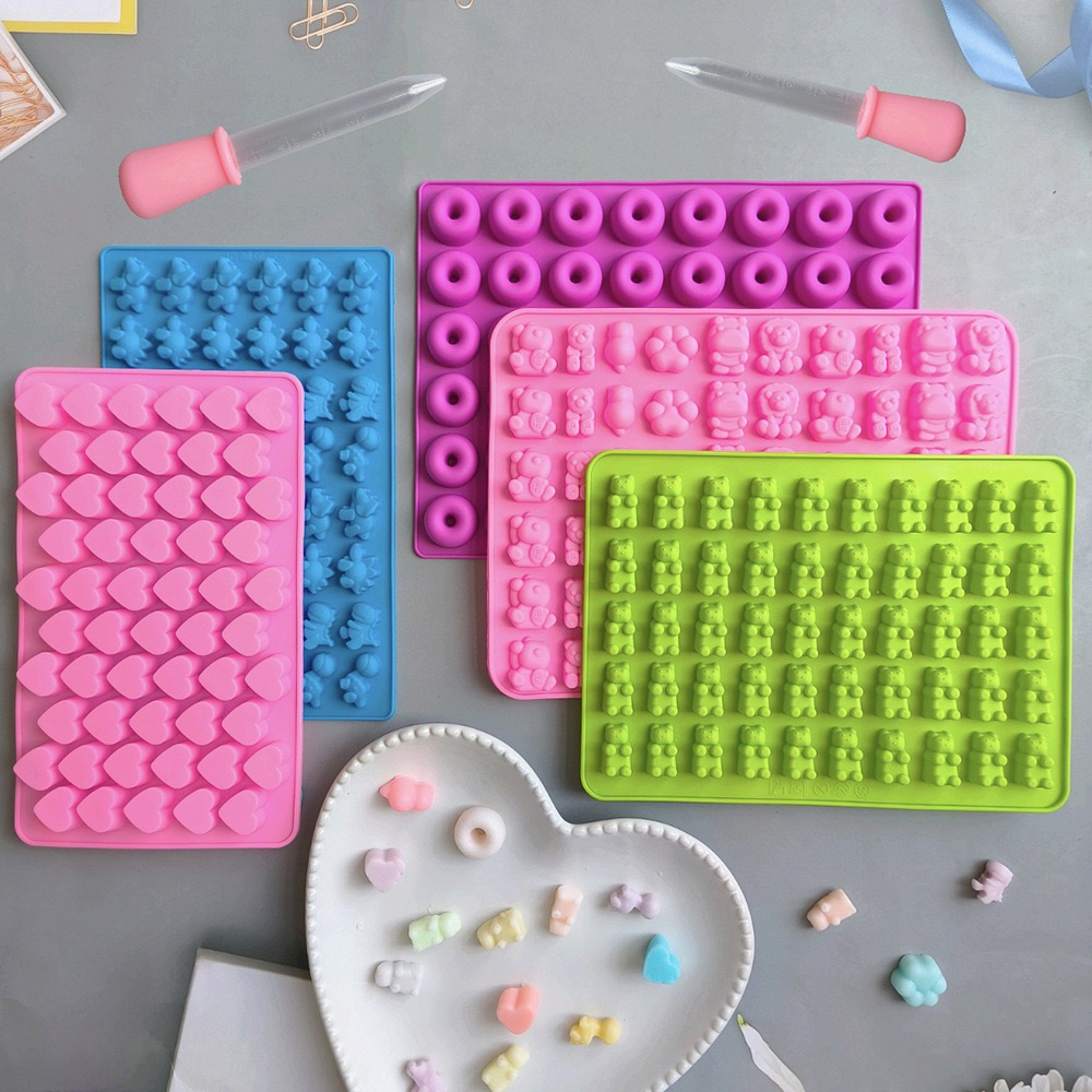 Baking Kitchen Diy - 7 Buah Cetakan Silikon Permen dengan