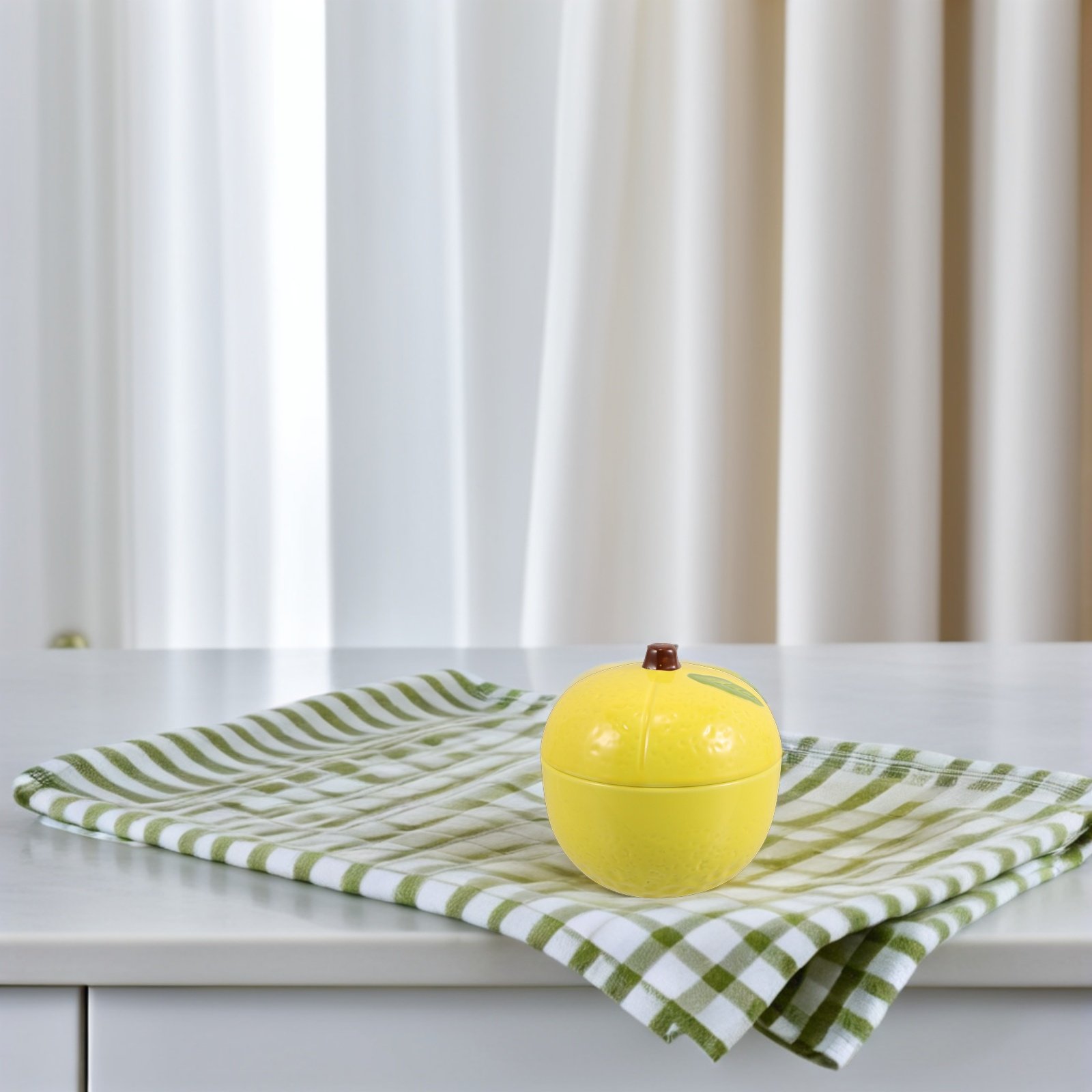 Kitchen Baking Canisters - Stoples Keramik dengan Tutup Berbentuk Buah,