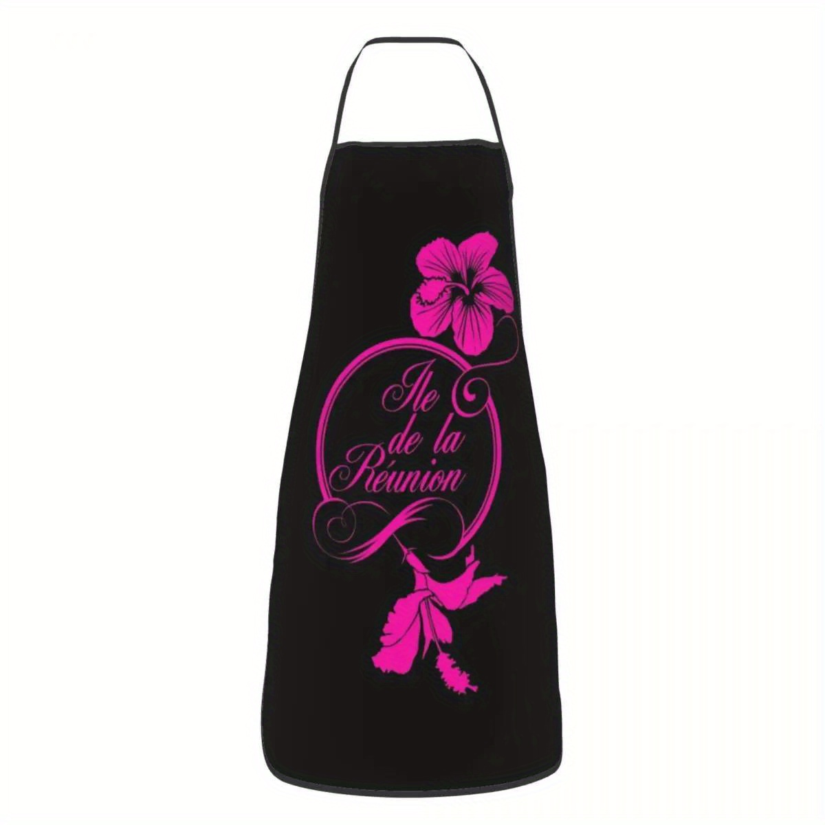 Kitchen Baking Island - 1pc Celemek Bib Hibiscus Fuchsia 974