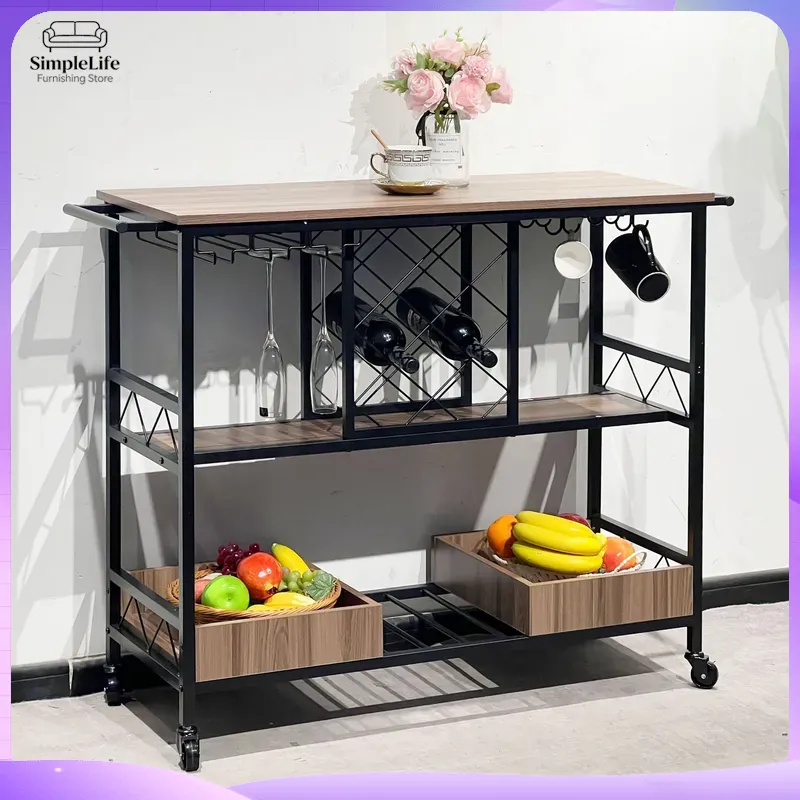 Kitchen Baking Trolley - Troli Dapur Multifungsi dengan Rak Penyimpanan,
