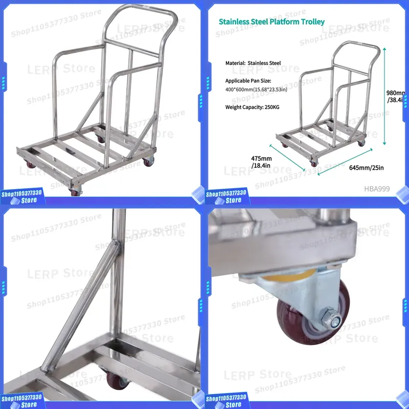 Kitchen Baking Trolley - Troli Dapur Baja Anti Karat 980x645x475mm