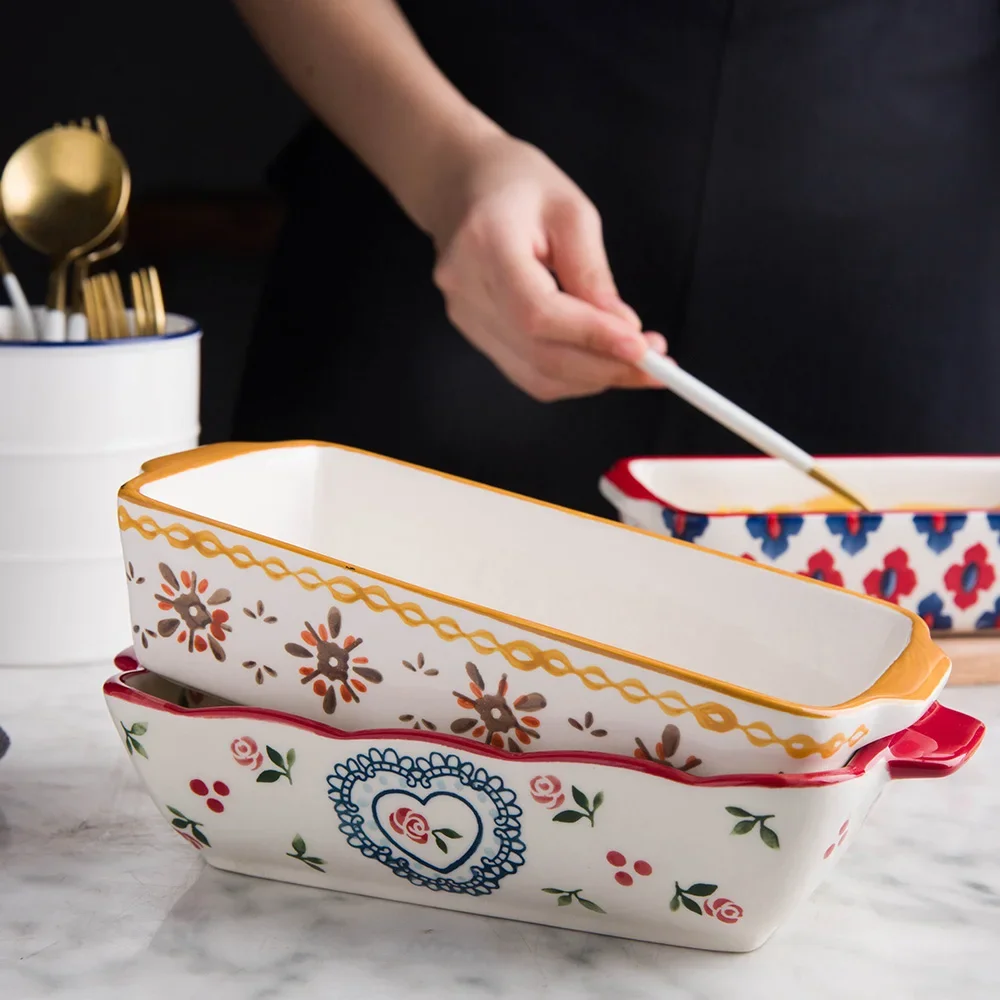 Kitchen Oven Baking Pans - Loyang Lasagna Pemanggang Piring Kue Keramik
