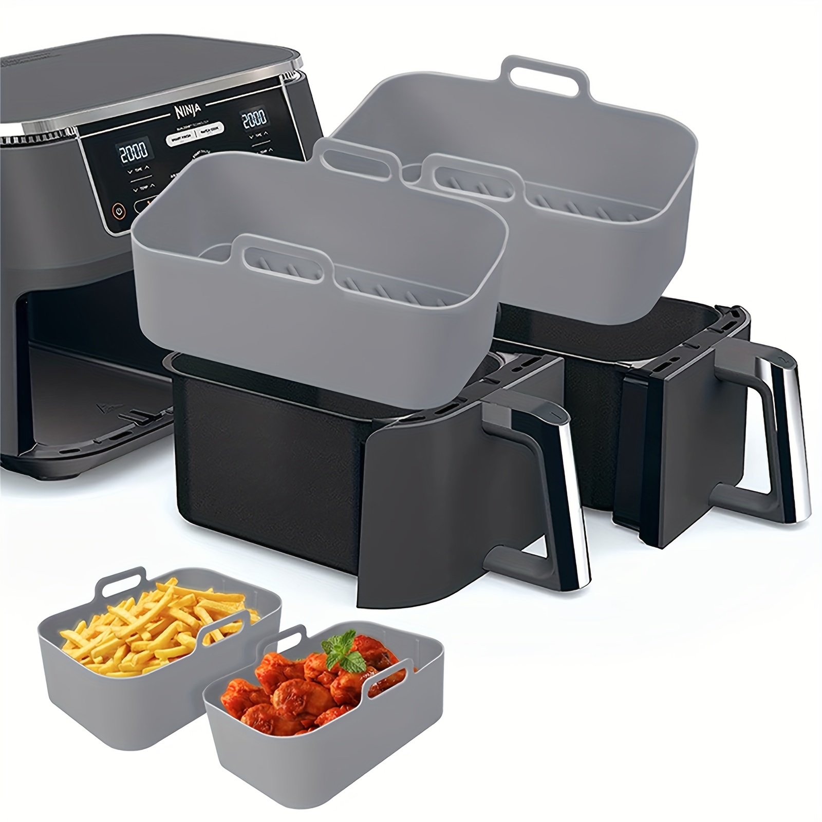 Kitchen Oven Baking Pans - 1/2 Buah Baki Silikon Penggoreng Udara