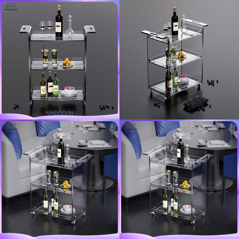 Kitchen Baking Trolley - Troli Dapur Modern 3 Tingkat dengan