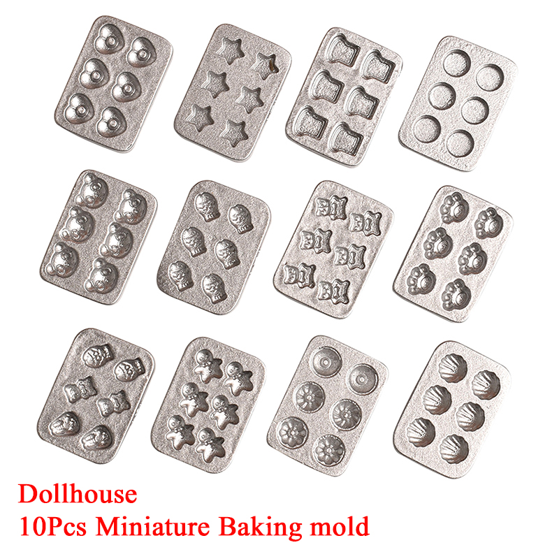 Kitchen Baking Trays - 10 pcs Cetakan Kue Miniatur Rumah
