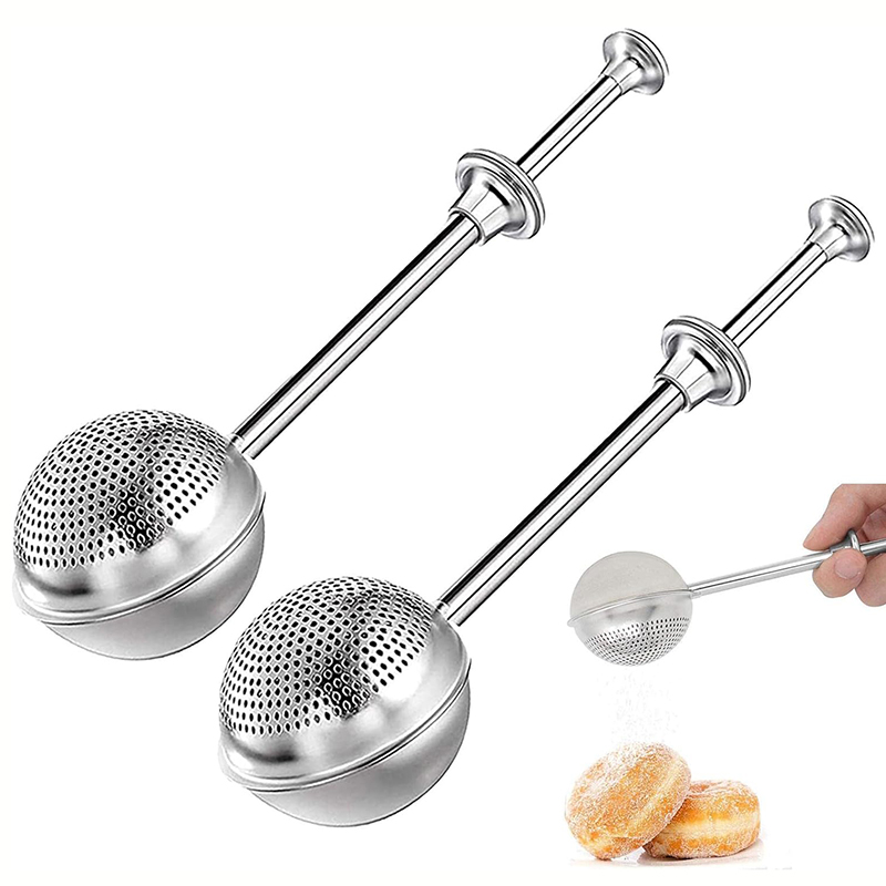 Kitchen Baker - Sendok Saringan Tepung Stainless Steel, Alat