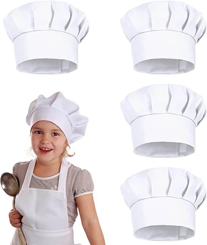 Kitchen Baker - 4 Buah Topi Pesta Putih Kostum
