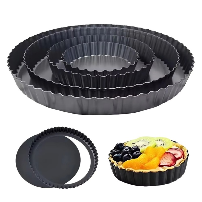 Kitchen Oven Baking Pans - 1pc Loyang Tart Beralur dengan Dasar