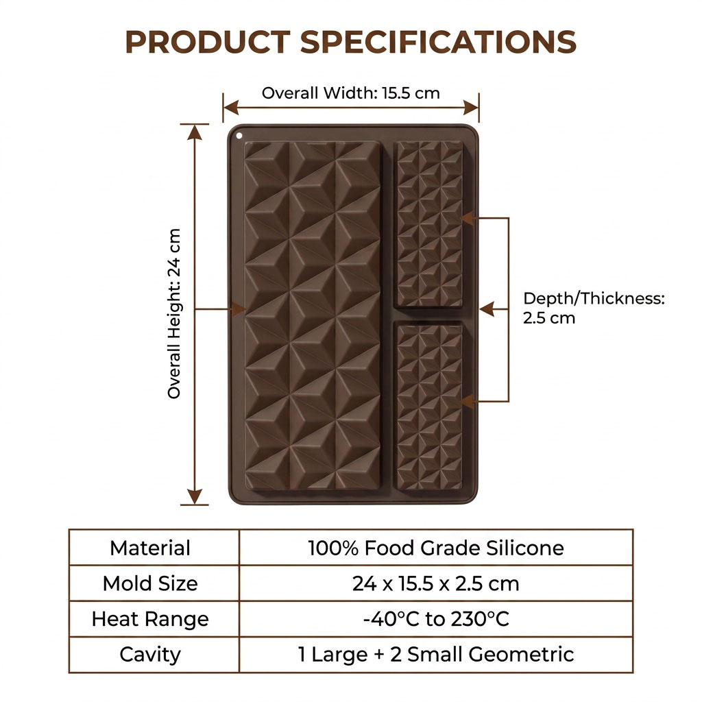 Cetakan Cokelat Silikon 2-in-1 - Baking Kitchen Diy ulasan dan harga