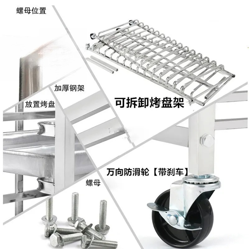 Rak Troli Baja Anti Karat untu - Kitchen Baking Trolley ulasan dan harga