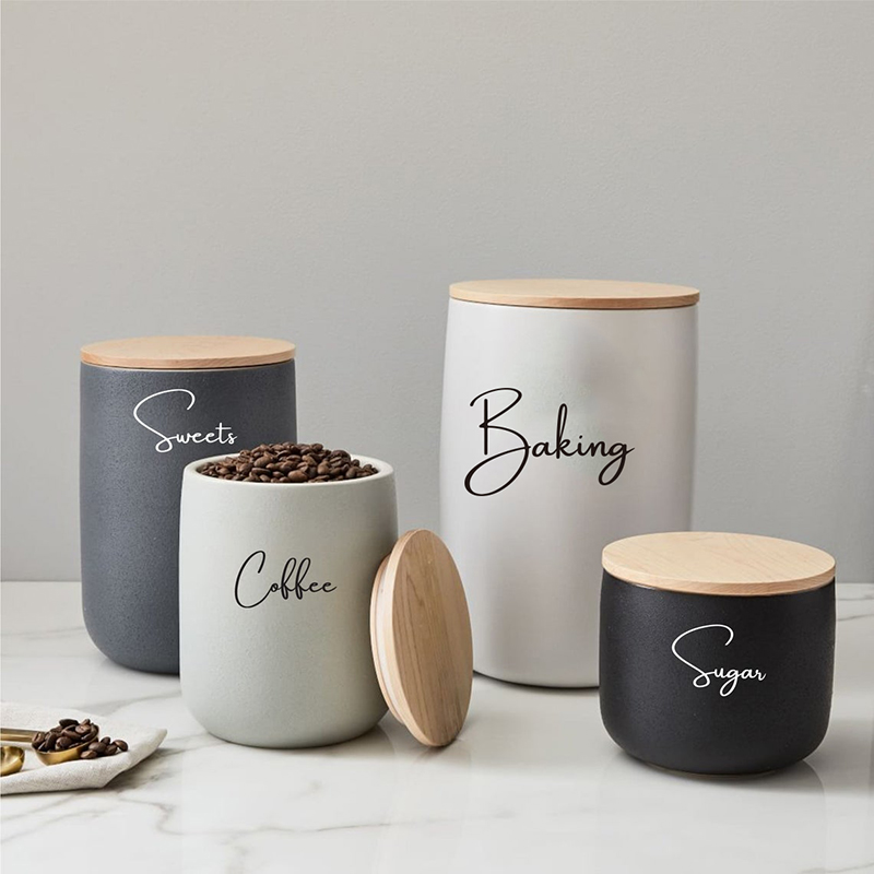 8 buah dekorasi label tabung d - Kitchen Baking Canisters ulasan dan harga