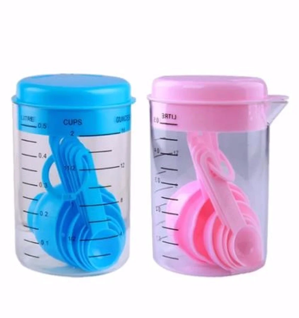 7 Buah/Set Gelas Ukur Plastik  - Kitchen Baking Utensil Set ulasan dan harga