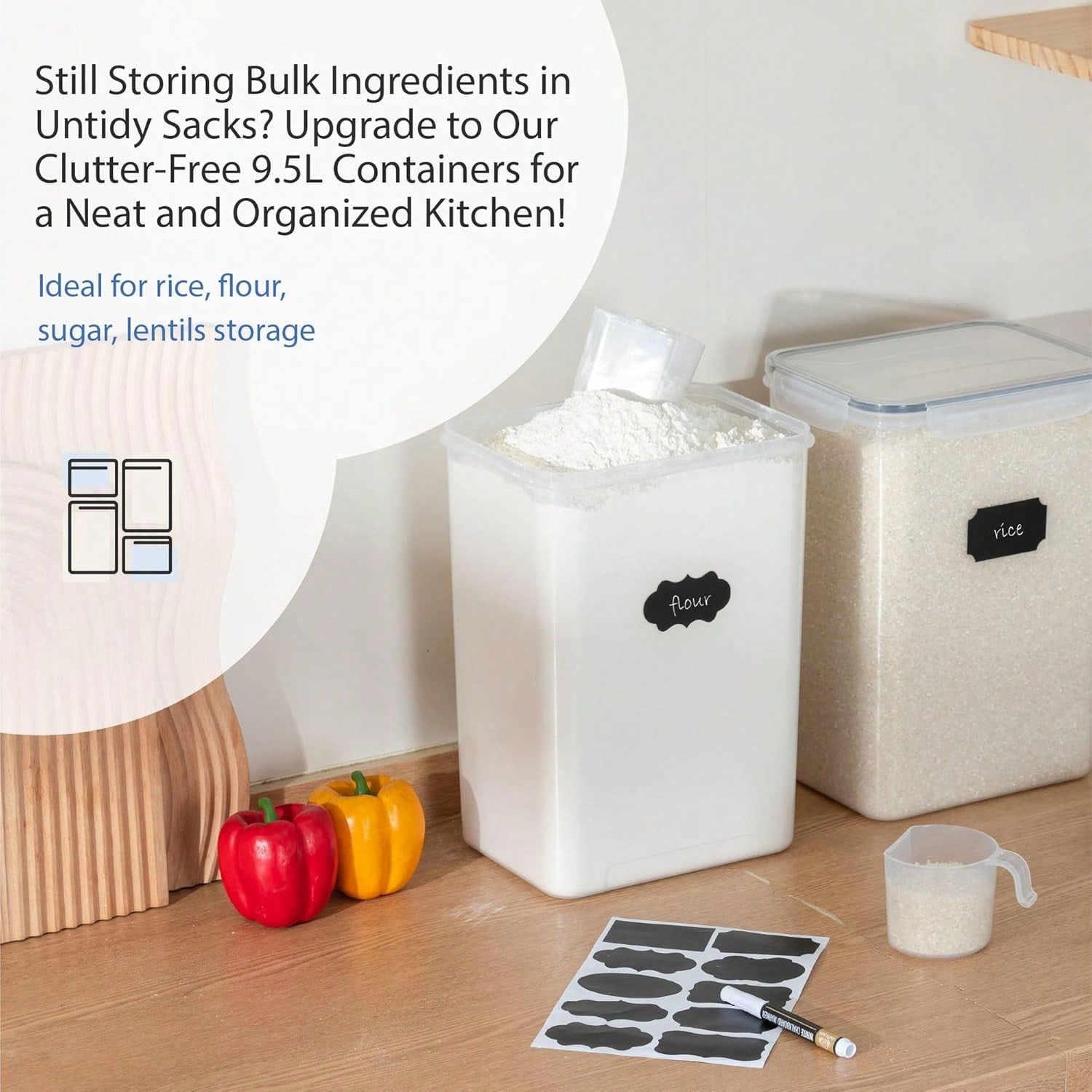 Wadah Penyimpanan Makanan Keda - Kitchen Baking Canisters ulasan dan harga