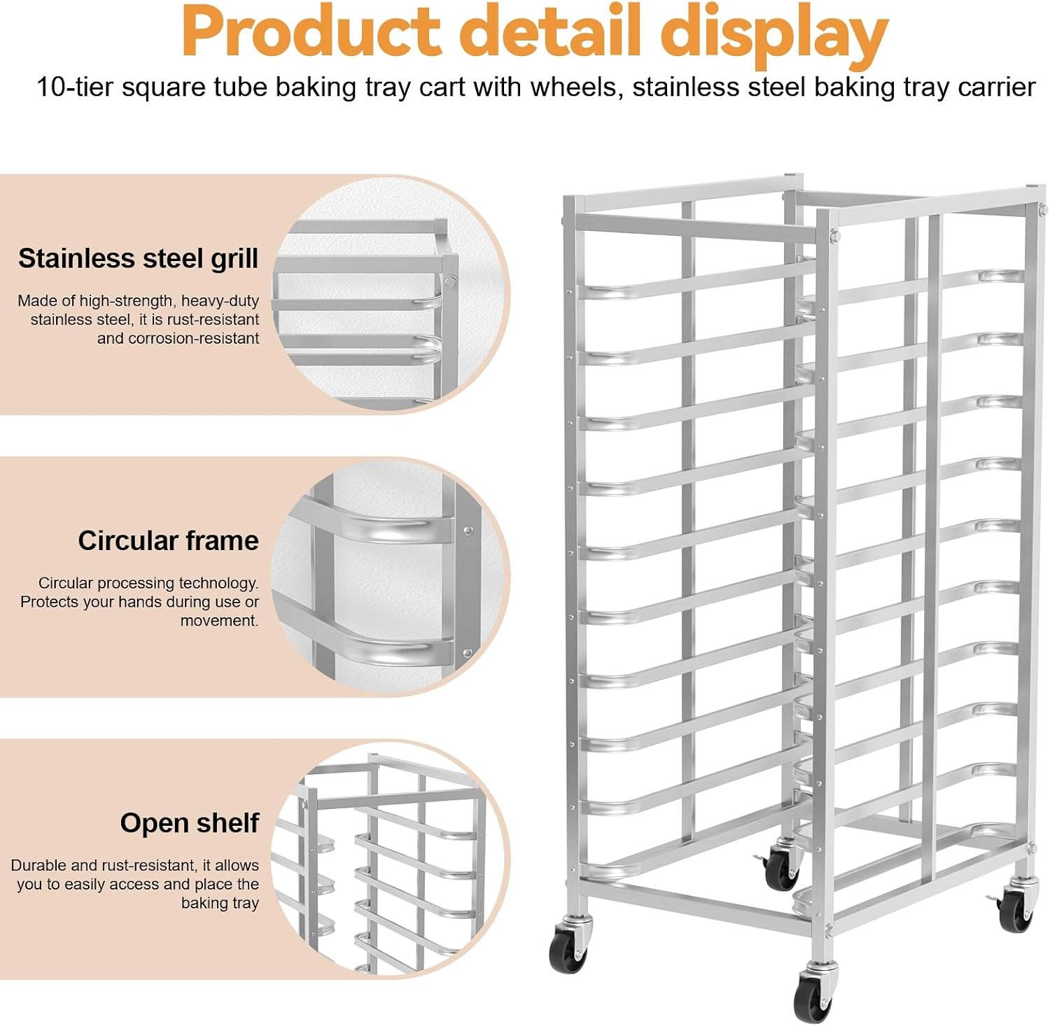 Rak Pemanggang Kue Stainless S - Kitchen Baking Trolley ulasan dan harga