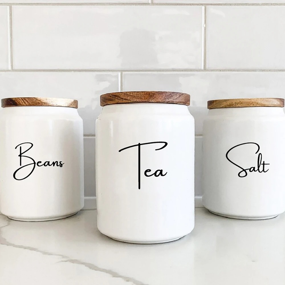 Stiker Label Stoples Organisas - Kitchen Baking Canisters ulasan dan harga
