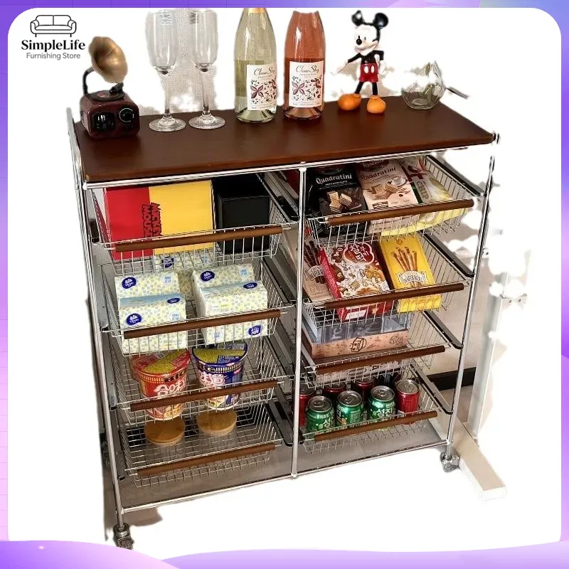 Troli Dapur Retro Beroda, Kera - Kitchen Baking Trolley ulasan dan harga