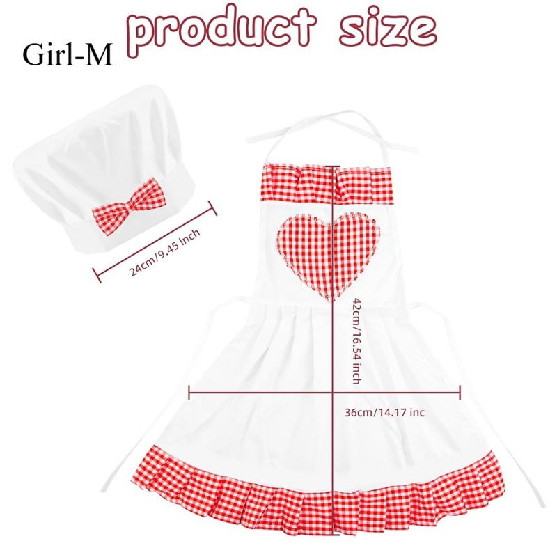 Kostum Koki Bayi Gingham Merah - Kitchen Baker ulasan dan harga