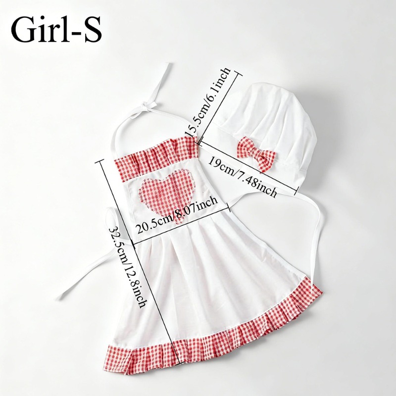 Kostum Koki Bayi Gingham Merah - Kitchen Baker ulasan dan harga