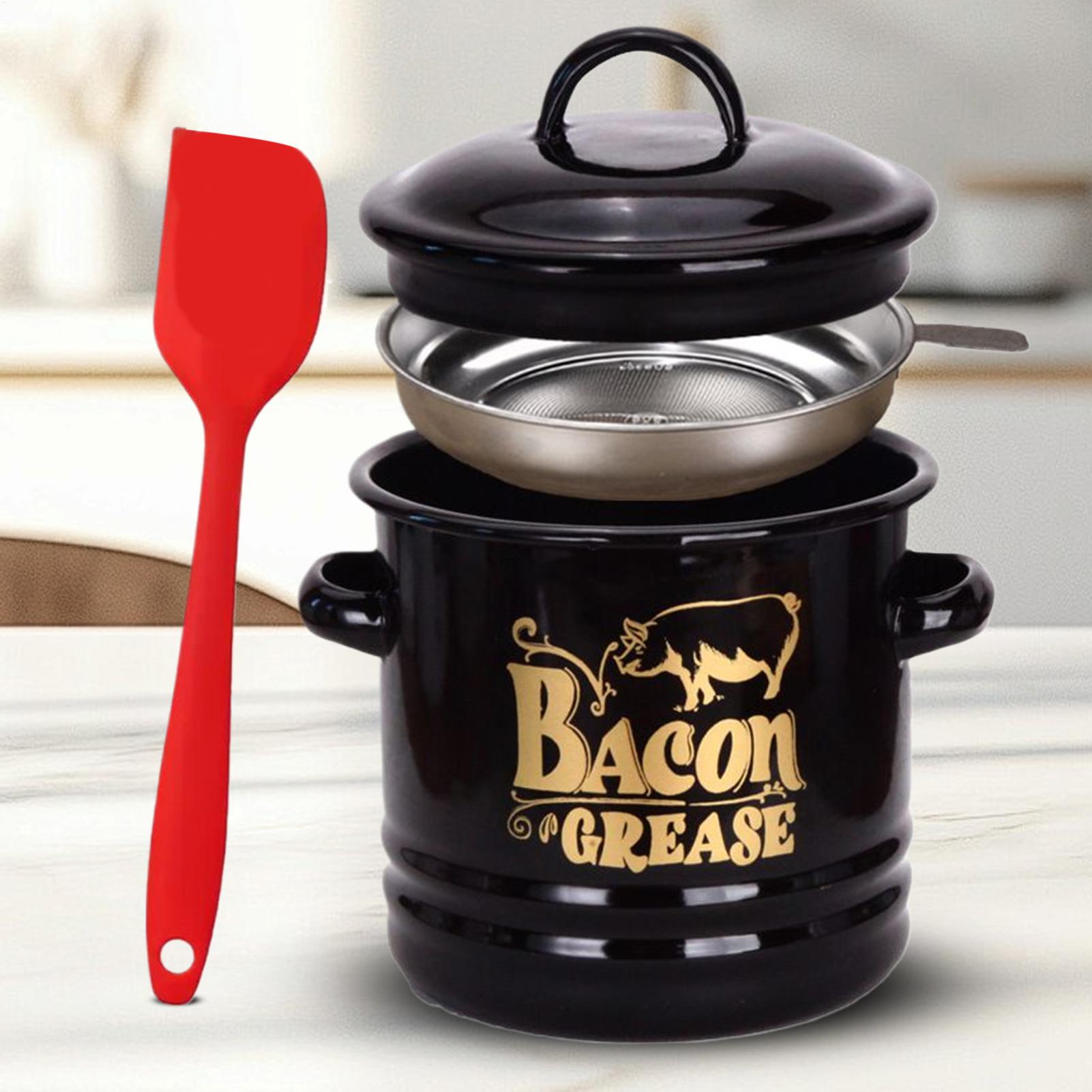 Wadah Lemak Bacon 1200ml, Temp - Kitchen Baking Canisters ulasan dan harga