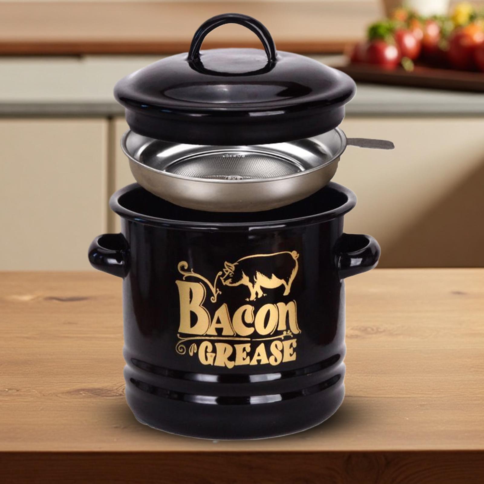 Wadah Lemak Bacon 1200ml, Temp - Kitchen Baking Canisters ulasan dan harga