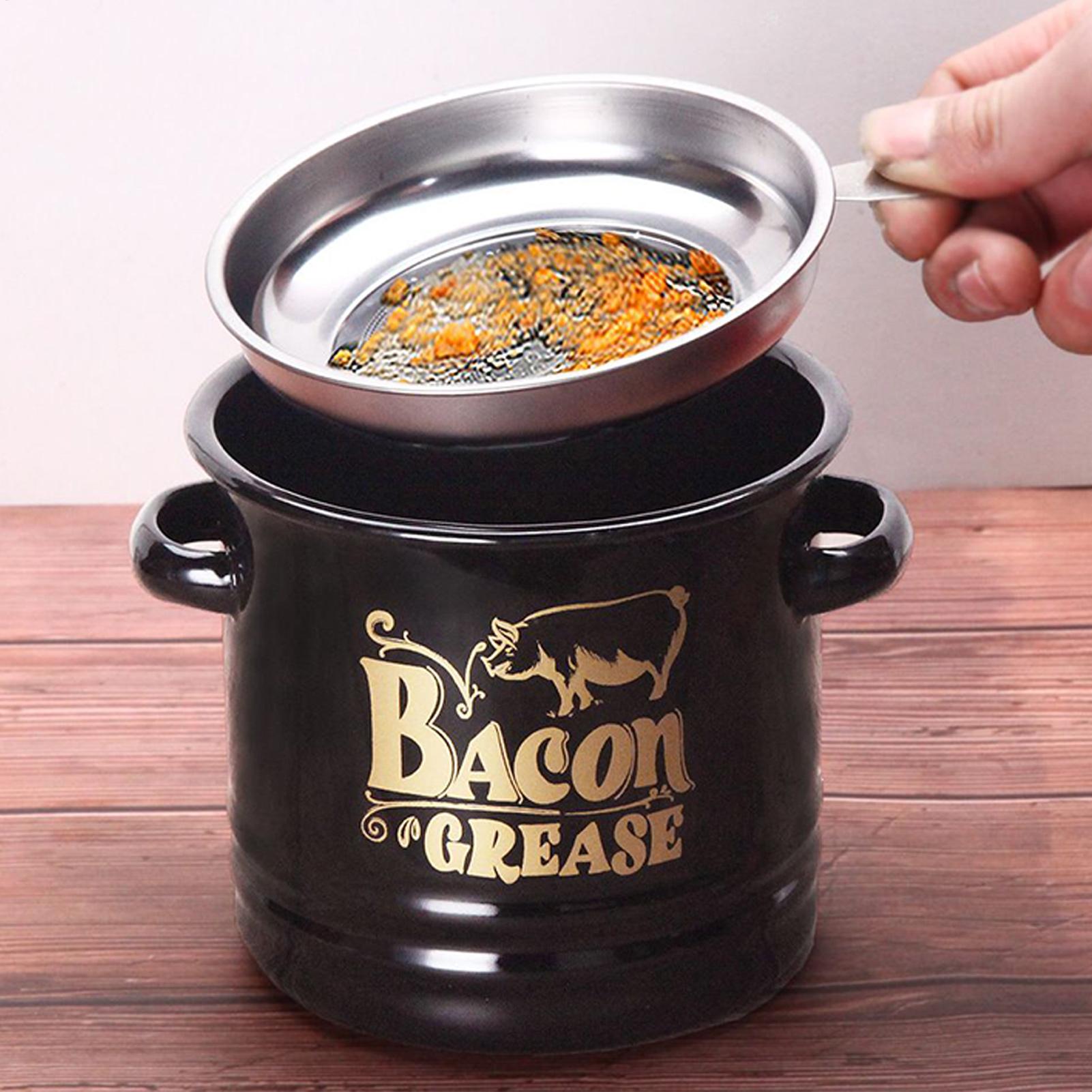 Wadah Lemak Bacon 1200ml, Temp - Kitchen Baking Canisters ulasan dan harga