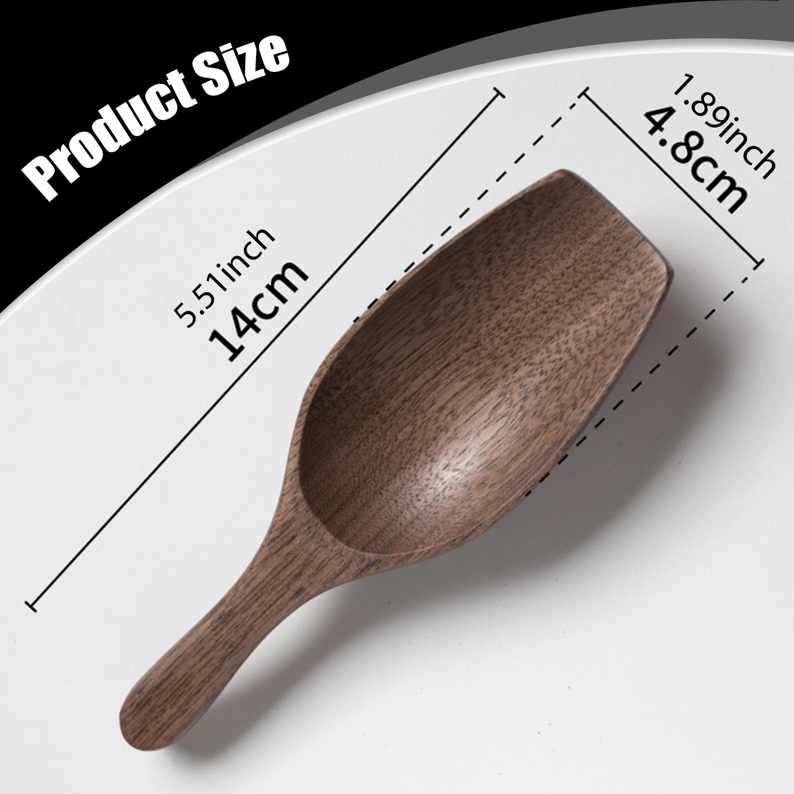 Sendok Takar Kopi Kayu Solid,  - Kitchen Baking Canisters ulasan dan harga