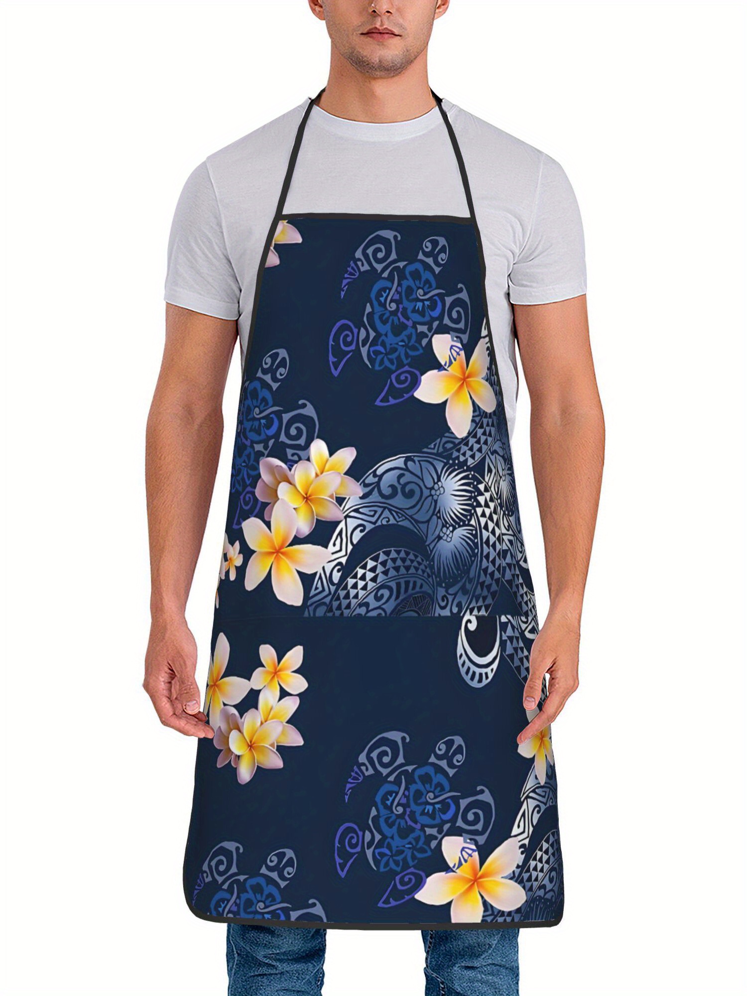 Apron Plumeria Hawaii Motif Bu - Kitchen Baking Island ulasan dan harga