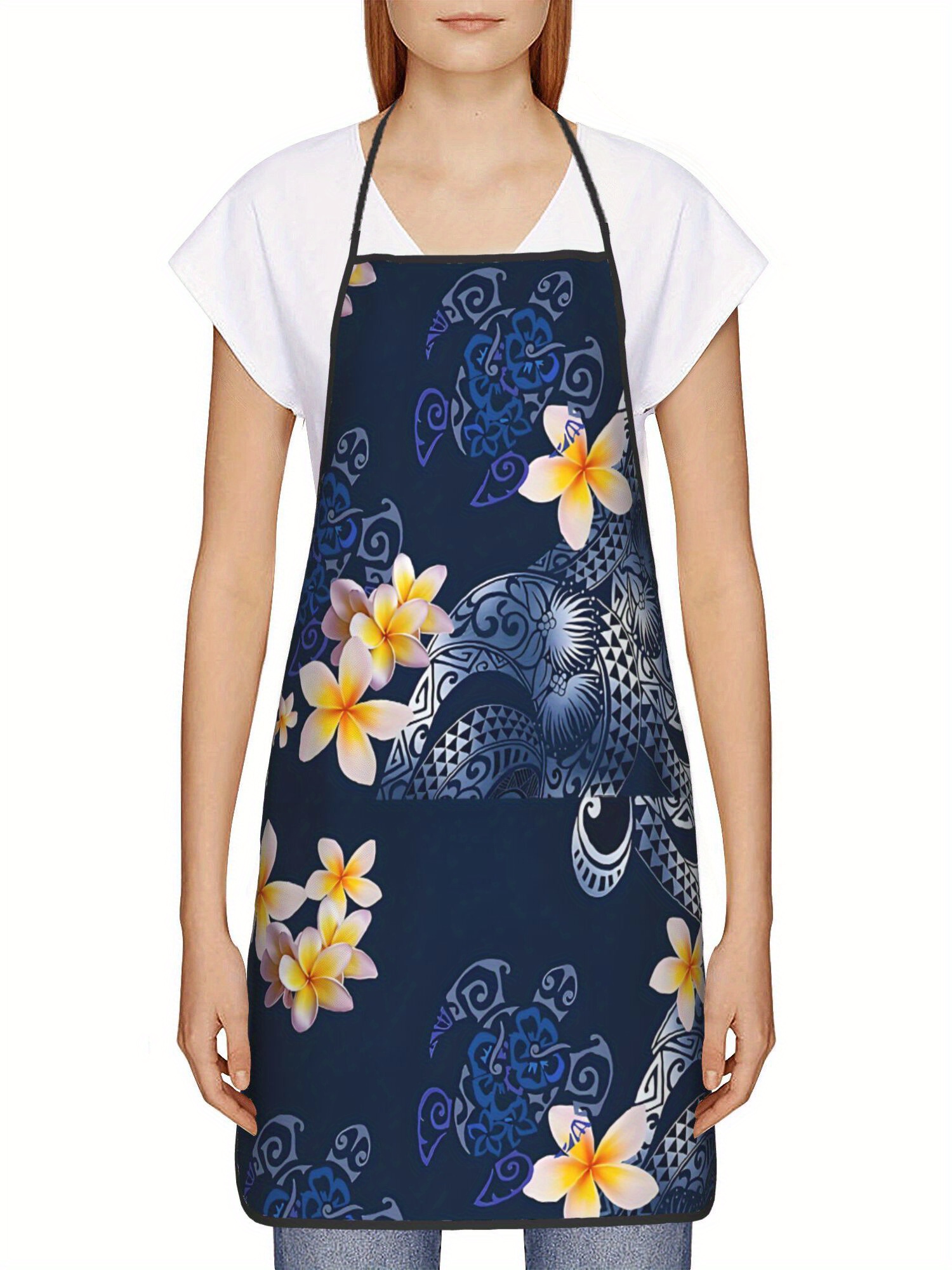 Apron Plumeria Hawaii Motif Bu - Kitchen Baking Island ulasan dan harga