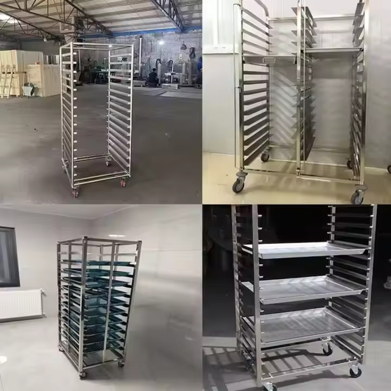 Troli Panggang Baja Anti Karat - Kitchen Baking Trolley ulasan dan harga