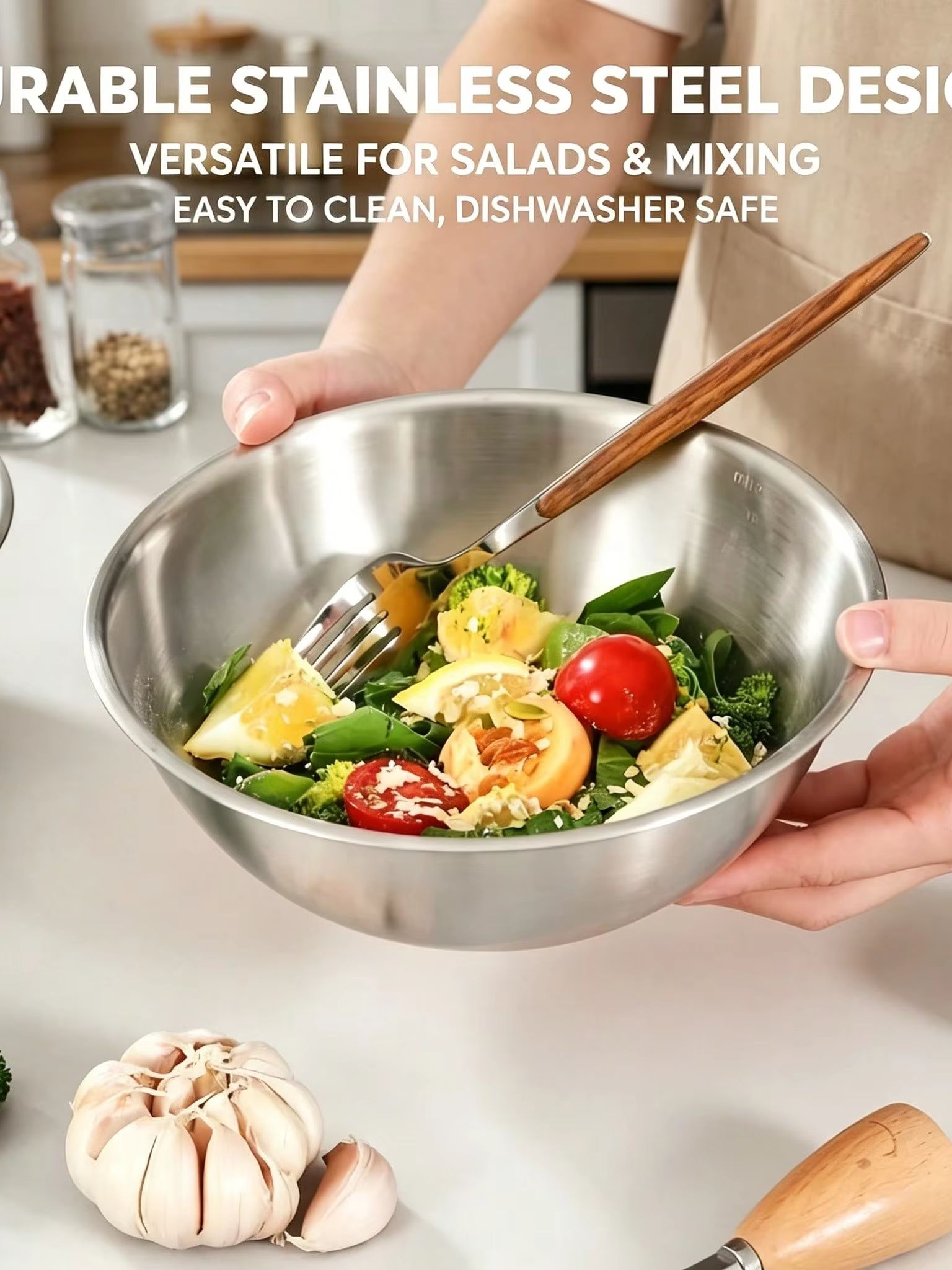 5 Buah Mangkuk Dapur Stainless - Baking (Kitchen Ingredient) ulasan dan harga