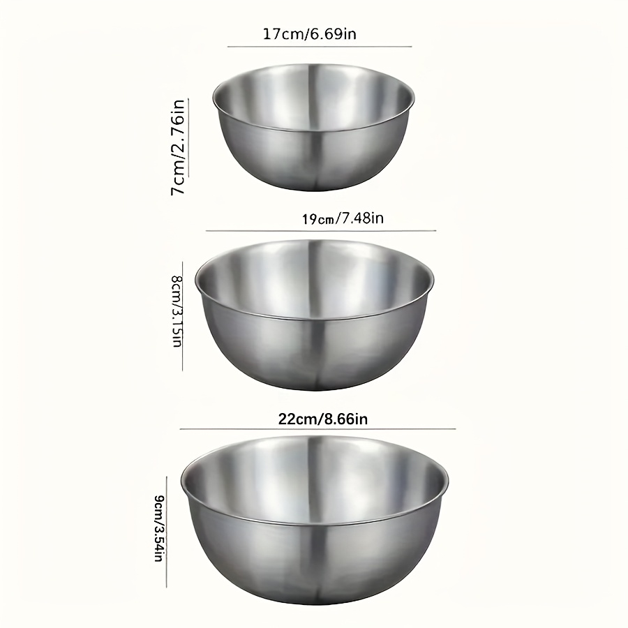 3 Buah Set Mangkuk Salad Baja  - Kitchen Baking Cooking ulasan dan harga