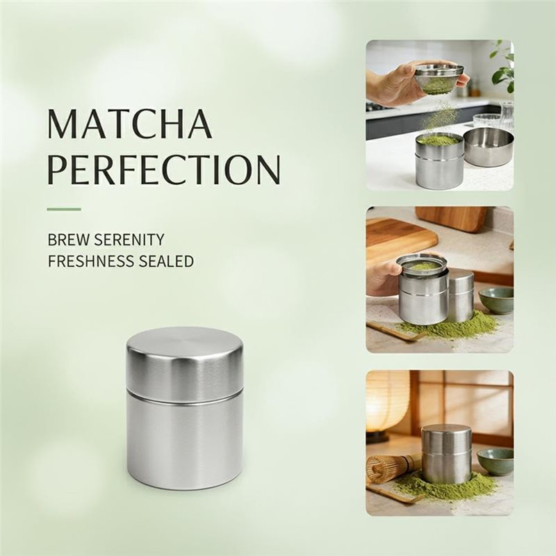 Saringan Bubuk Matcha dan Wada - Kitchen Baking Canisters ulasan dan harga