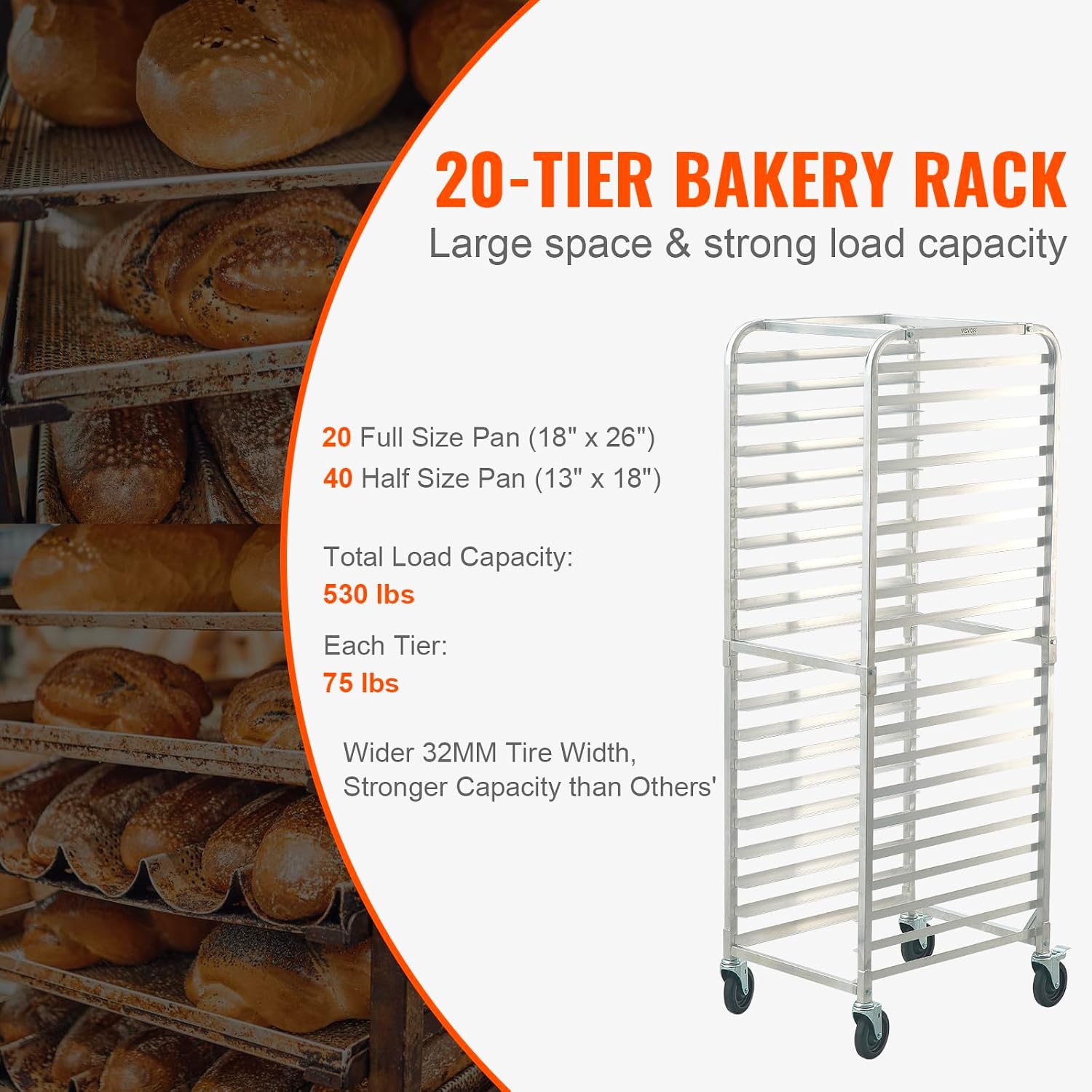 Rak Panci Roti Komersial Dua P - Kitchen Baking Trolley ulasan dan harga